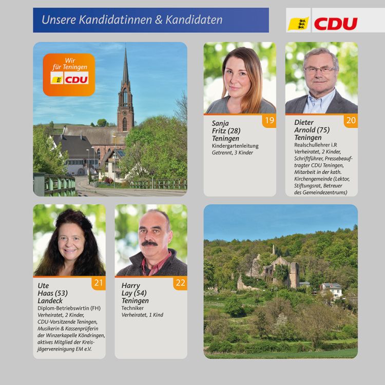 CDU-Wahlprospeckt Gemeinderatswahl
                    2019 - Seite 7