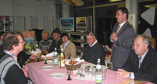 Marcel Schwehr beim Dämmerschoppen in Teningen